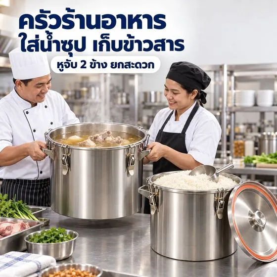 ครัวร้านอาหาร น้ำซุป ข้าวสาร