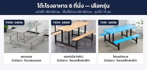 ภาพรวมรุ่น 6 ที่นั่ง