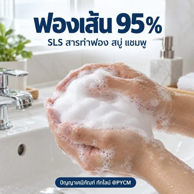 ตัวอย่างการใช้งาน ฟองเส้น (SLS) 95%