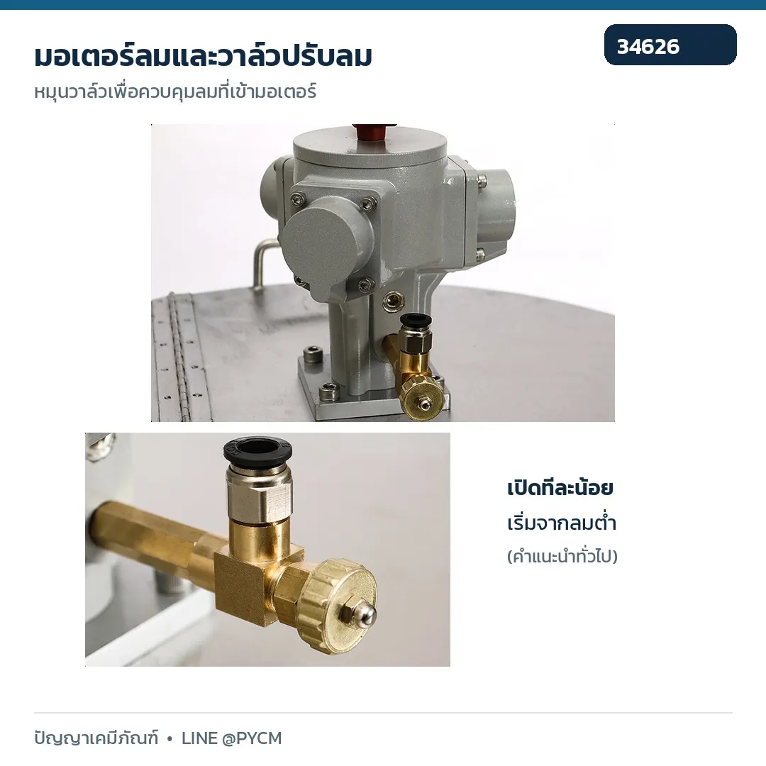 มอเตอร์ลมและวาล์วควบคุมลม