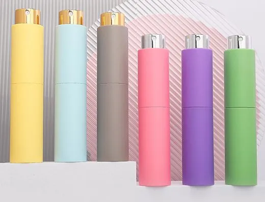 ขวดสเปรย์แบบหมุน 6 สี หัวสเปรย์สีทองและสีเงิน