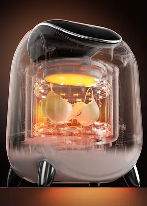 อบลมร้อน (ภาพโปร่ง) ลมร้อนวนรอบถังใน · เฉพาะรุ่น UWM-EG602