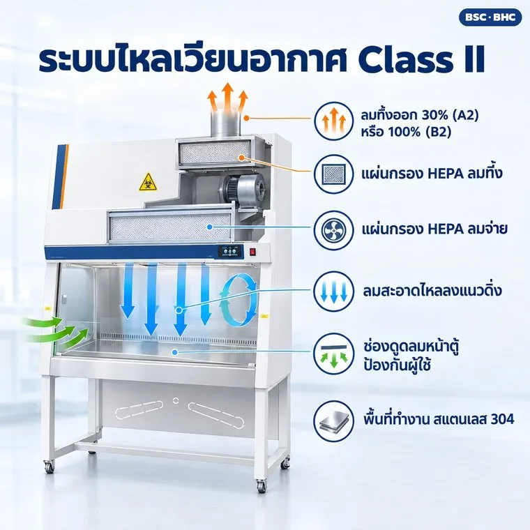 ระบบไหลเวียนอากาศ Class II