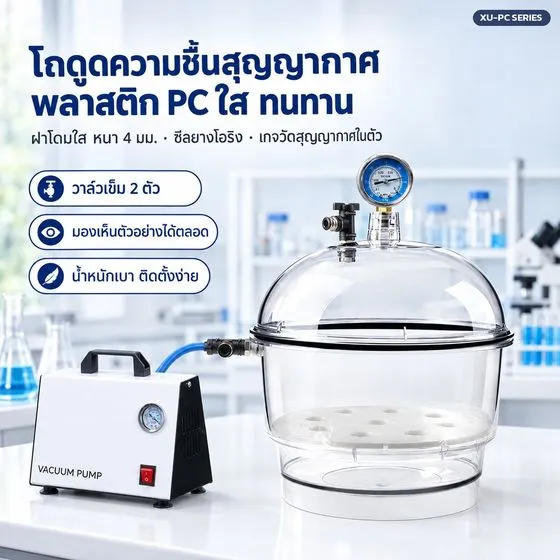 โถดูดความชื้นสุญญากาศ พลาสติก PC