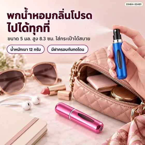พกขวดแบ่งน้ำหอมใส่กระเป๋า
