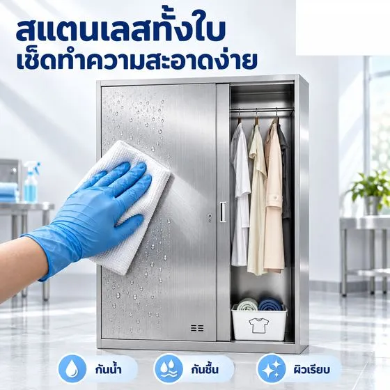 สแตนเลสเช็ดทำความสะอาดง่าย
