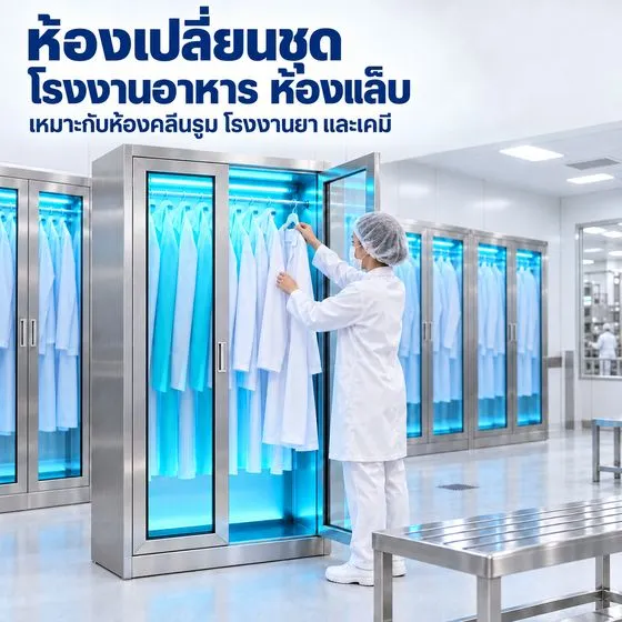 ใช้ในห้องเปลี่ยนชุดก่อนเข้าไลน์ผลิต