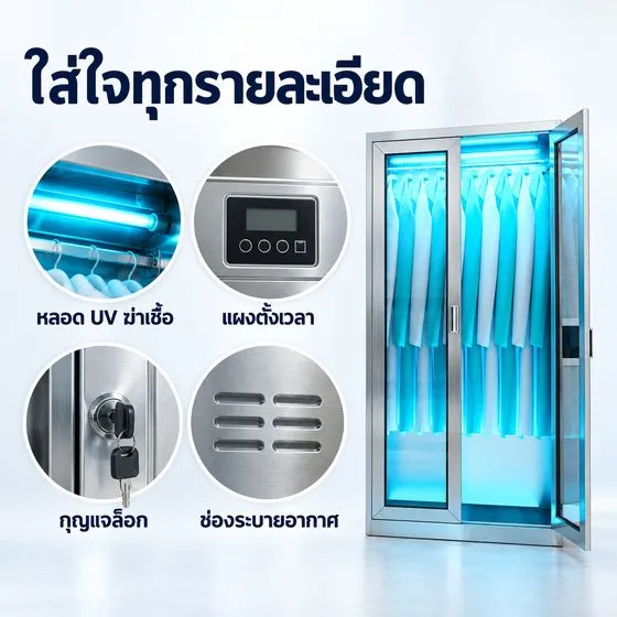 รายละเอียดตู้เก็บชุดทำงานสแตนเลส